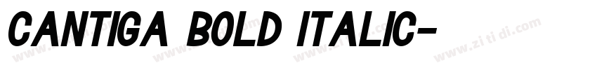 Cantiga Bold Italic字体转换